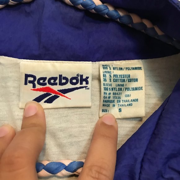 Vintage REEBOK Purple Leaves Windbreaker Jacket - Picture 4 of 9